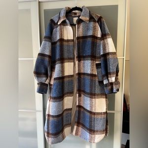 H&M Plaid Long Shacket